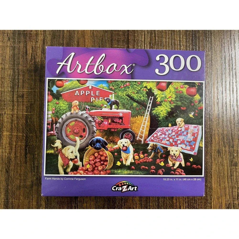 2 Puzzles Balloons Farm Hands Dogs Apples 300 Pc Jigsaw Cra Z Art New Puzzlebug